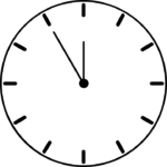 Clock showing 11:55
