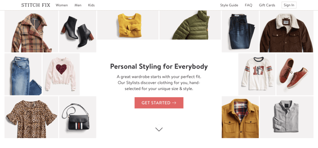AI in e-commerce example: stitch fix