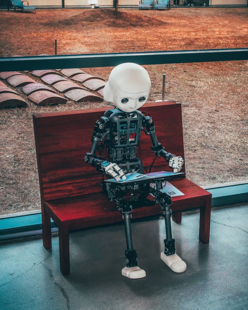 a robot representing AI