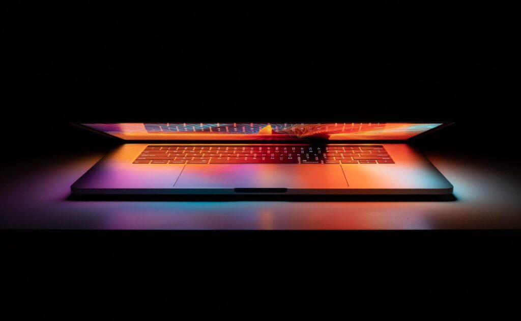 a laptop with a computer vision program