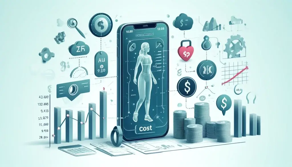an AI generated image illustrating the paragraph discussing the cost of building fitness applications