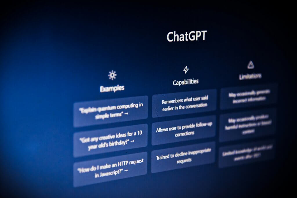 Close-up of a computer screen displaying the Chat GPT-o1 interface.